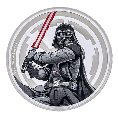 A picture of a 1 oz Star Wars - Luke Skywalker & Darth Vader Silver Round (2024)